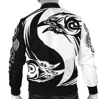Viking Bomber Jacket Ying Yang Raven RLT12 - Wonder Print Shop