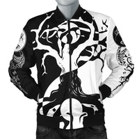 Viking Bomber Jacket Ying Yang Celtic Tree RLT12 - Wonder Print Shop