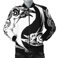 Viking Bomber Jacket Ying Yang Raven RLT12 - Wonder Print Shop