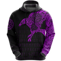 Viking The Raven Of Odin Tattoo Hoodie Purple RLT12 - Wonder Print Shop