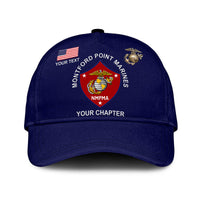 (Custom) Montford Point Marines Classic Cap African-American Marine Corps Simple - Navy Blue LT8