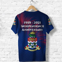Cayman Islands T Shirt Coat Of Arms Independence Anniversary Simple Style Blue LT8 - Wonder Print Shop