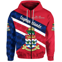 Cayman Islands Zip Hoodie Coat Of Arms Independence Anniversary Sporty Style LT8 - Wonder Print Shop