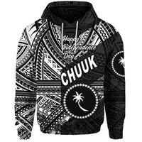 FSM Chuuk Hoodie Happy Independence Day Original Vibes Black LT8 - Wonder Print Shop