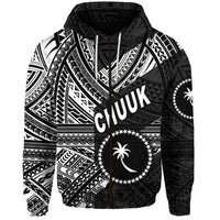 Custom FSM Chuuk Zip Hoodie Original Style Black LT8 - Wonder Print Shop