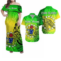 Cook Islands Matching Hawaiian Shirt And Dress Cook Islands Coat Of Arms Turtle Polynesian - Wonder Print Shop