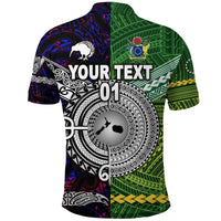 Custom New Zealand Cook Islands Polo Shirt Together Purple, Custom Text And Number LT8 - Wonder Print Shop