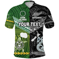 Custom New Zealand Cook Islands Polo Shirt Together Black LT8 - Wonder Print Shop