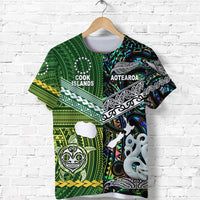 Custom New Zealand and Cook Islands T Shirt Together Paua Shell, Custom Text And Number LT8 - Wonder Print Shop