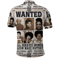 Civil Rights Female Leaders Polo Shirt Wanted Version LT8 - Wonder Print Shop