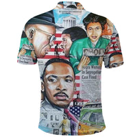 Civil Rights Leaders Polo Shirt Newspaper Art Version LT8 - Wonder Print Shop