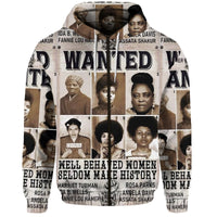 Civil Rights Female Leaders Hoodie Wanted Version LT8 - Wonder Print Shop