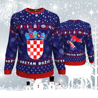 Coat Of Arms Croatia Christmas Sweatshirt - Wonder Print Shop