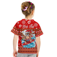 Custom Hawaii Christmas Santas Surf Mele Kalikimaka T Shirt LT2 - Wonder Print Shop