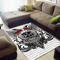 ( Custom Personalised) Viking Vegvisir Odin With Huginn And Muninn Area Rug LT2 - Wonder Print Shop