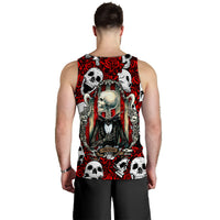 (Custom Personalied) Skull Rose King - Death Cannot Divide Us Men's Tank Top - LT2