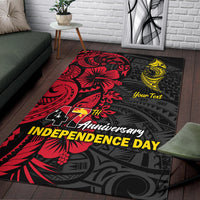 Custom Personalised Papua New Guinea 47th Independence Day Bird Of Paradise Area Rug LT2 - Wonder Print Shop