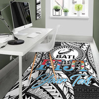 Custom Personalised Fiji Rugby Bati Tapa Pattern Area Rug LT2 - Wonder Print Shop