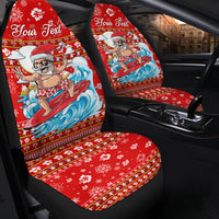 Custom Personalised Hawaii Christmas Santas Surf Mele Kalikimaka Car Seat Covers LT2 - Wonder Print Shop