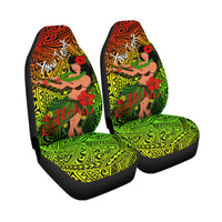 Custom Personalised Hawaii Hula Girl Reggae Car Seat Covers LT2 - Wonder Print Shop