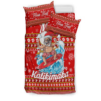 Custom Personalised Hawaii Christmas Santas Surf Mele Kalikimaka Bedding Set - LT2 - Wonder Print Shop