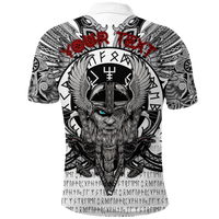 Custom Viking Polo Shirt Vegvisir Odin With Huginn And Muninn LT2 - Wonder Print Shop