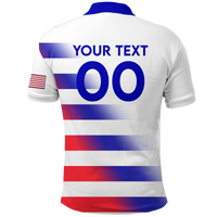Custom USA Polo Shirt Football 2022 LT2 - Wonder Print Shop