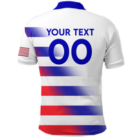 Custom USA Polo Shirt Football 2022 LT2 - Wonder Print Shop