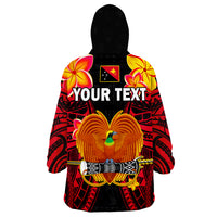(Custom Personalised) Papua New Guinea PNG Bird Of Paradise Polynesian Pattern Wearable Blanket Hoodie - Wonder Print Shop