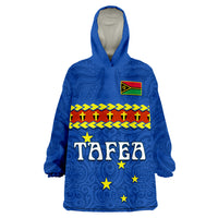 (Custom Personalised) Tafea Province Vanuatu Pig Tusk Polynesian Flag Style Wearable Blanket Hoodie - Wonder Print Shop