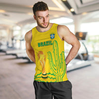 (Custom Personalised) Brazil Champion Football World Cup 2022 Men Tank Top - LT12