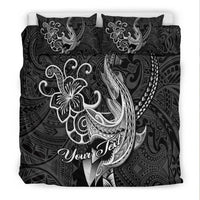 Custom Personalised Polynesian Shark Tattoo Hawaii Tribal Bedding Set - LT12 - Wonder Print Shop