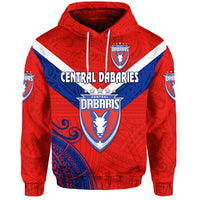 Custom Papua New Guinea Central Dabaries Hoodie Rugby Red, Custom Text And Number LT8 - Wonder Print Shop