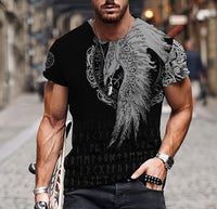 Viking Clothing Viking Raven Tattoo T Shirt RLT12 - Wonder Print Shop