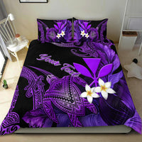 Custom Personalised Hawaii Turtle With Plumeria Leaf Purple Bedding Set - LT12 - Wonder Print Shop