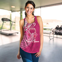 Custom Personalised Breast Cancer Pink Ribbon Butterfly Polynesian Pink Version Women Tank Top LT12 - Wonder Print Shop