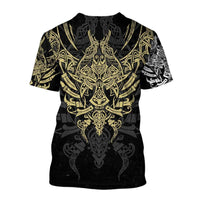 Viking Clothing Geki and Freki Viking Wolf Ii T Shirt RLT12 - Wonder Print Shop