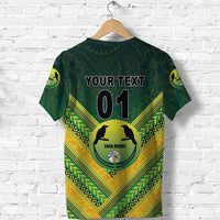 Custom Papua New Guinea Enga Mioks T Shirt Rugby Original Style Green, Custom Text And Number LT8 - Wonder Print Shop