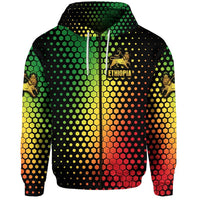 Ethiopia Lion Of Judah Zip Hoodie Original Vibes LT8 - Wonder Print Shop