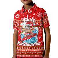 Custom Christmas Hawaii Polo Shirt Santas Surf Mele Kalikimaka LT2 - Wonder Print Shop