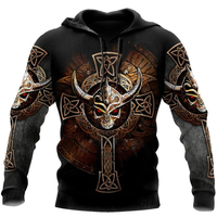 Viking Clothing Skull Cross Hoodie RLT12 - Wonder Print Shop