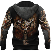 Viking Clothing Skull Cross Hoodie RLT12 - Wonder Print Shop