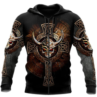 Viking Clothing Skull Cross Hoodie RLT12 - Wonder Print Shop