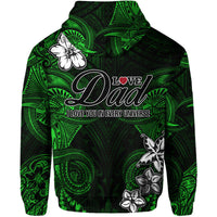 Custom Polynesian Fathers Day Hoodie I Love You In Every Universe Green LT8 - Wonder Print Shop