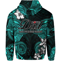 Custom Polynesian Fathers Day Hoodie I Love You In Every Universe Turquoise LT8 - Wonder Print Shop