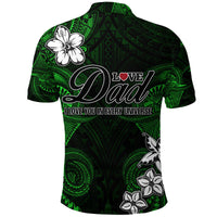 Custom Polynesian Fathers Day Polo Shirt I Love You In Every Universe Green LT8 - Wonder Print Shop