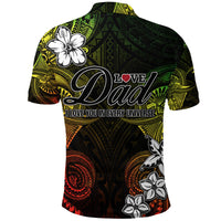 Custom Polynesian Fathers Day Polo Shirt I Love You In Every Universe Reggae LT8 - Wonder Print Shop