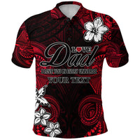 Custom Polynesian Fathers Day Polo Shirt I Love You In Every Universe Red LT8 - Wonder Print Shop