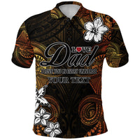Custom Polynesian Fathers Day Polo Shirt I Love You In Every Universe Gold LT8 - Wonder Print Shop