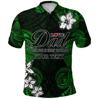 Custom Polynesian Fathers Day Polo Shirt I Love You In Every Universe Green LT8 - Wonder Print Shop